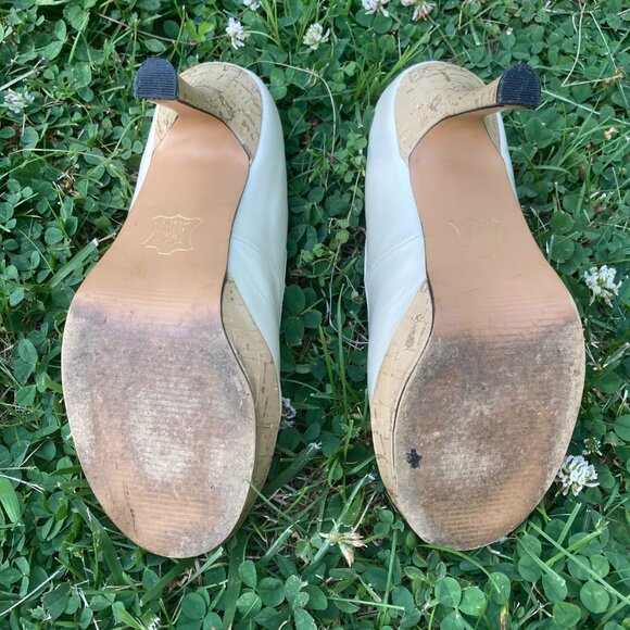 Open Toe Platform Pump, Women's Size 2.5, Cream - Picture 6 of 7